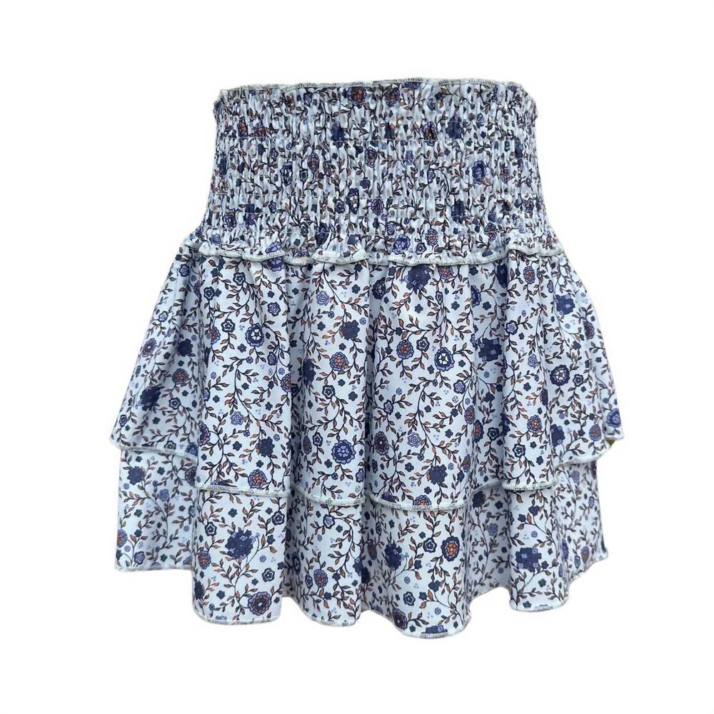 NEW PLEAT girls scottie skirt in forget me nots